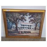 Framed Al Federico Painting of Southern Estate, 35