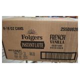 Folgers Instant Latte French Vanilla 6-Pack Box