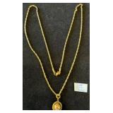 Monet Gold-Tone Necklace with Pendant
