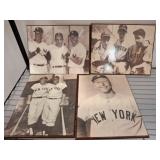 Five 14"ï¿½11" Baseball Player Plaques