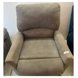 Upholstered Brown Recliner Chair with Lever