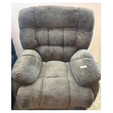 Tufted Recliner with Textured Fabric Upholstery