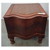 Vintage toilet converted Wooden Side Table with St