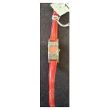 Brighton Santa Paula Watch, Red Leather Band
