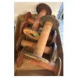 Vintage Wooden Textile Mill Bobbins