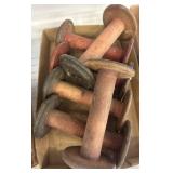 Vintage Wooden Textile Mill Spools