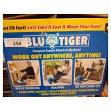 Blue Tiger Seated Elliptical Machine