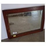 Rectangular Mirror in a Wooden Frame