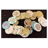Casino Chips and Brass Tokens