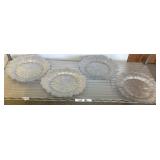 Four Metallic Textured Decorative Chargers