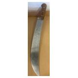 Large Steel Blade Knife with Wood Handle