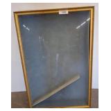 Glass Display Case with Gilded Frame, 24x5x36 w16