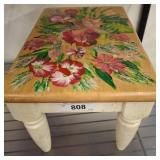 Floral Painted Wooden Stool by Battat