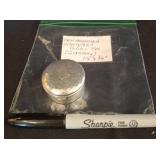 Silver-Plated Hand-Hammered Powder Box