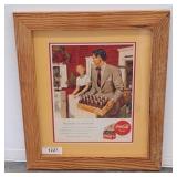 Framed Coca-Cola Advertisement Print, 17x20