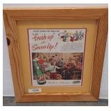 Framed Seven-Up Advertisement Print, 17x20