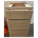 Painted Wood Cabinet with Three Drawers