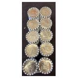 10 Rolls of $10 Kennedy Half Dollar Coins