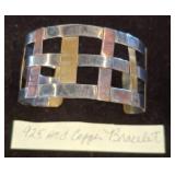 Sterling Silver and Copper Cuff Bracelet