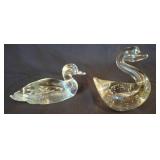 Glass Bird Figurines, Signed Jarlax