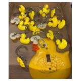 Yellow Duck-Shaped Hooks and Decor