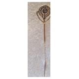 10K Gold Stickpin with Purple Stone Accent