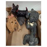 Dog Figurines in Mixed Materials