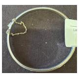 Sterling Silver Etched Bangle Bracelet