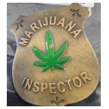 Metal Marijuana Inspector Badge