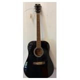 Black Rogue Acoustic Guitar with Wood Accents