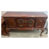 Wood Sideboard With Carved Details