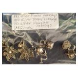 Silver Earrings with Screw Backs