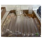Clear Plastic Test Tubes with Cork Stoppers