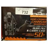 Hand-Cranked Chainsaw Sharpener with Case