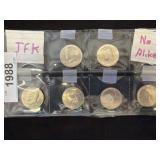 Kennedy Half Dollar Coins in Sleeves