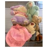 Plush Toys and Pink Cap Lot