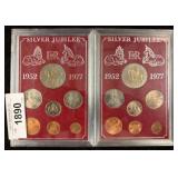 Silver Jubilee 1952-1977 Coin Sets (2)