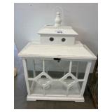 White Wood and Glass Decorative Lantern