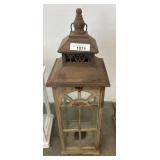 27ï¿½ Wooden and Glass Decorative Lantern
