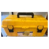 Yellow 20-Inch Plastic Toolbox with Handle