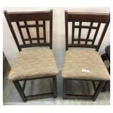 Wood Dining Chairs with Upholstered Seats