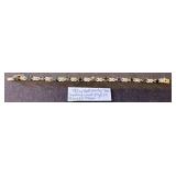 Gold Over .925 Silver Sapphire Bracelet