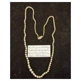 Akoya Pearl Necklace with Sterling Silver Clasp