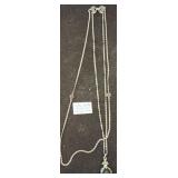 Godette Gray Glass Cameo Intaglio Necklace