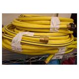 3 Yellow Garden Hoses with Brass Fittings