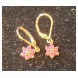 PAJ 925 Gold-Over-Sterling Flower Earrings
