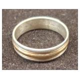 14K Gold and Sterling Silver Band Ring