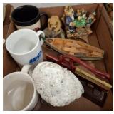 Box Lot: Ceramics, Figurines, and Decorative Items