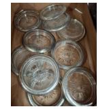 Silver-Plated Glass Coasters
