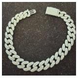 6.5-Inch 18g Twt Cuban Link Bracelet, 925 Silver